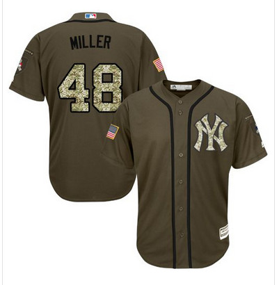Yankees #48 Andrew Miller Green Salute to Service Stitched MLB Jersey