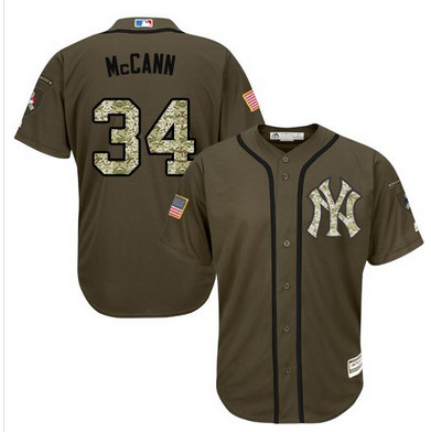 Yankees #34 Brian McCann Green Salute to Service Stitched MLB Jersey