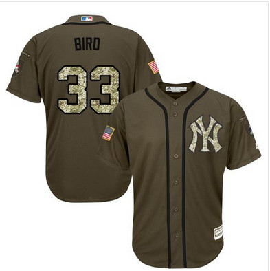 Yankees #33 Greg Bird Green Salute to Service Stitched MLB Jersey