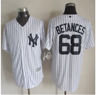 New York Yankees #68 Dellin Betances New White Strip Cool Base Stitched Baseball Jersey