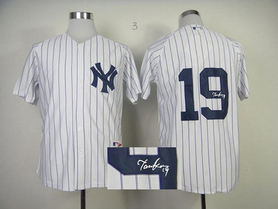 New York Yankees #19 Masahiro Tanaka White MLB Jerseys(Signed)