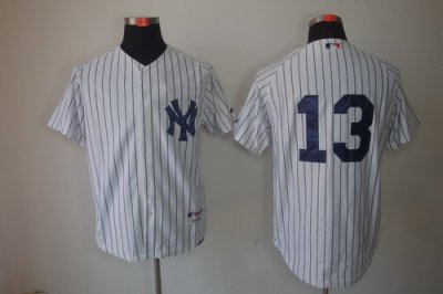 MLB New York Yankees 13# Alex Rodriguez White Jerseys Pinstripe MLB New York Yankees 13# Alex Rodriguez White Jerseys Pinstripe