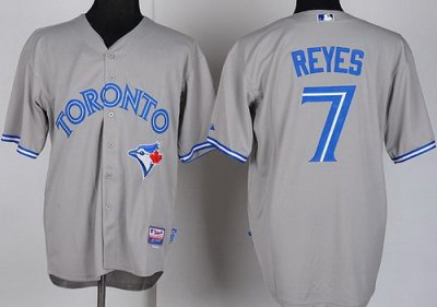 MLB Toronto Blue Jays 7 Jose Reyes Home Jersey grey by Majestic
