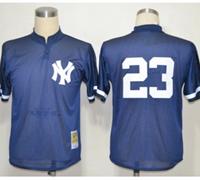 mlb jerseys new york yankees #23 mattingly m&n blue 1995