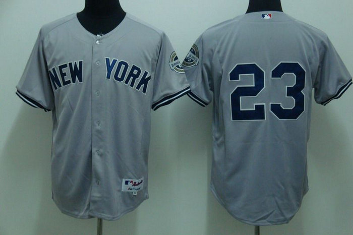 MLB Jersey New York Yankees #23 Mattingly GREY Jersey