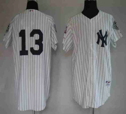 New York Yankees 13 Alex Rodriguez white jerseys