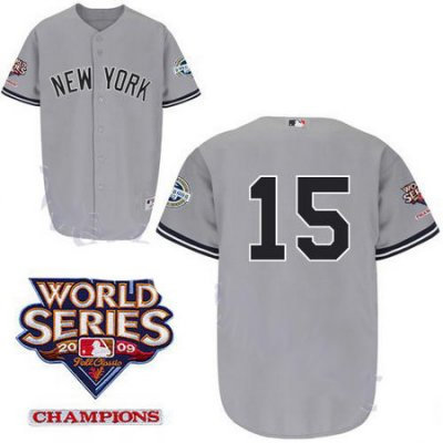 New York Yankees 15 Thurman Munson Grey jerseys