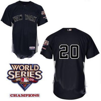 New York Yankees 20 Jorge Posada Black jerseys