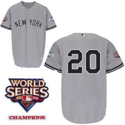 New York Yankees 20 Jorge Posada Grey jerseys