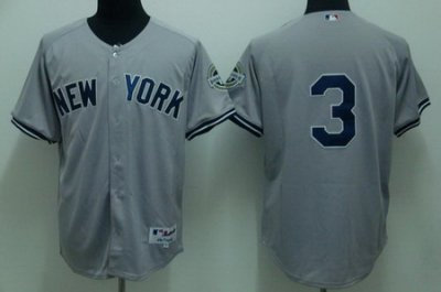 New York Yankees 3 White Babe Ruth Grey Jerseys
