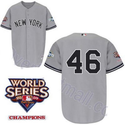 New York Yankees 46 Andy Pettitte Grey jerseys