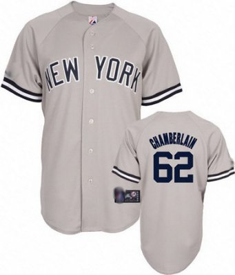 New York Yankees 62 Chamberlain grey Jersey