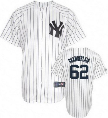 New York Yankees 62 Joba Chamberlain White Pinstriped Jersey New York Yankees 62 Joba Chamberlain White Pinstriped Jersey