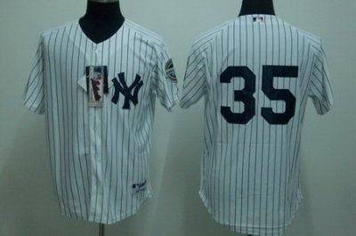 New York Yankees Mike Mussina 35 White Jersey