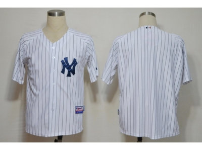 mlb jerseys new york yankees blank white(black strip)
