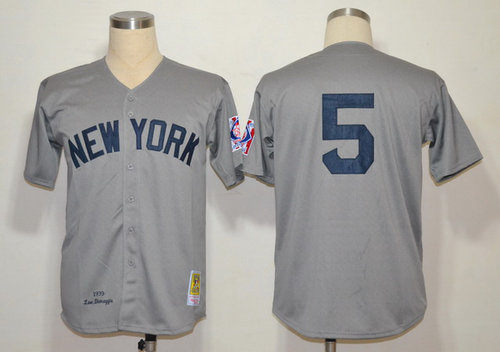 MLB Jerseys New York Yankees 5 dimaggio Grey 1939 cool base jerseys