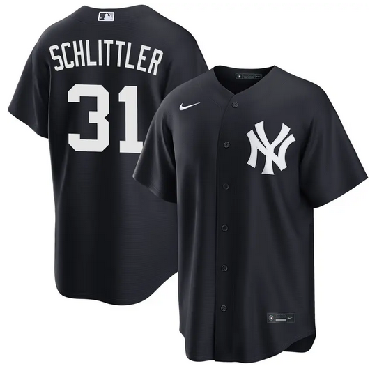 Men's New York Yankees #31 Cam Schlittler Navy 2026 Alternate Stitched Baseball Jersey