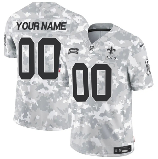 Youth New Orleans Saints Active Player Custom 2024 F.U.S.E Arctic Camo Salute To Service Limited Stitched Football Jersey Youth New Orleans Saints Active Player Custom 2024 F.U.S.E Arctic Camo Salute To Service Limited Stitched Football Jersey