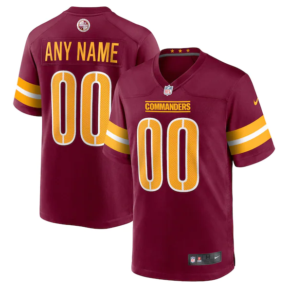 Youth Washington Commanders ACTIVE PLAYER Custom 2022 Burgundy Game Stitched Jersey
