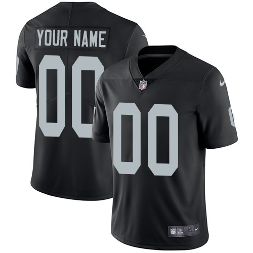 Youth Nike NFL Oakland Raiders Vapor Untouchable Customized Elite Black Home Jersey
