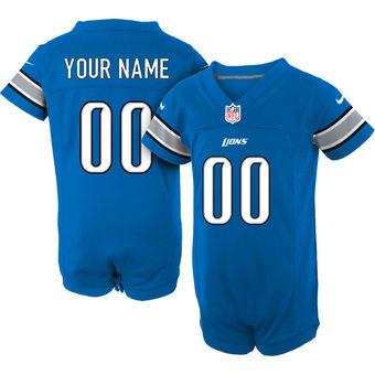 Nike Detroit Lions Newborn Customized Team Color Game Jersey Creeper