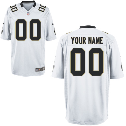 Nike New Orleans Saints Youth Customized Game White Jersey