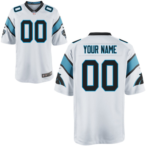 Nike Carolina Panthers Youth Customized Game White Jersey