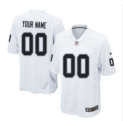 Youth Nike Oakland Raiders Customized Limited White NFL Jersey