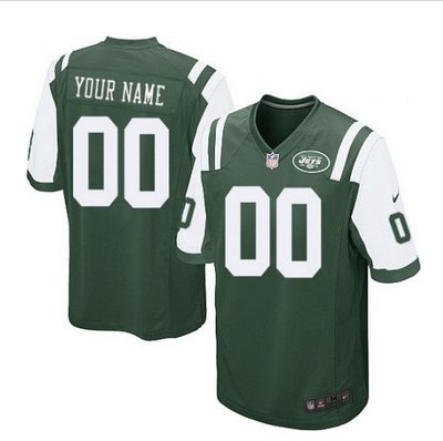 Youth Nike New York Jets Customized Elite Green Team Color NFL Jersey