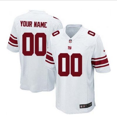 Youth Nike New York Giants Customized Limited White NFL Jersey