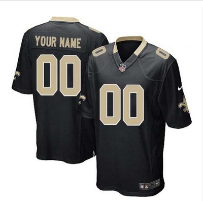 Youth Nike New Orleans Saints Customized Limited Black Team Color NFL Jersey