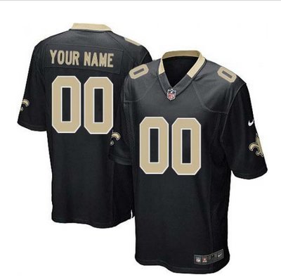 Youth Nike New Orleans Saints Customized Elite Black Team Color NFL Jersey