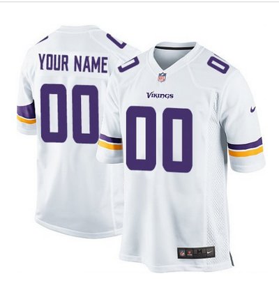 Youth Nike Minnesota Vikings Customized Limited White NFL Jersey