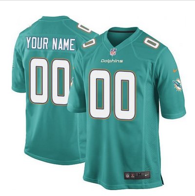 Youth Nike Miami Dolphins Customized Limited Aqua Green Team Color NFL Jersey