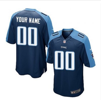 Youth Nike Tennessee Titans Customized Elite Navy Blue Alternate NFL Jersey