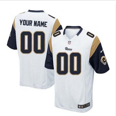Youth Nike Los Angeles Rams Customized Elite White NFL Jersey