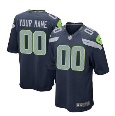 Youth Nike Seattle Seahawks Customized Limited Steel Blue Team Color NFL Jersey