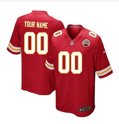 Youth Nike Kansas City Chiefs Customized Elite Red Team Color NFL Jersey