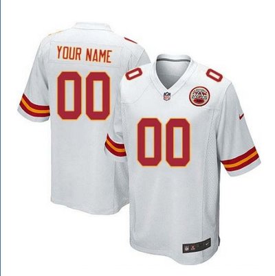 Youth Nike Kansas City Chiefs Customized Elite White NFL Jersey