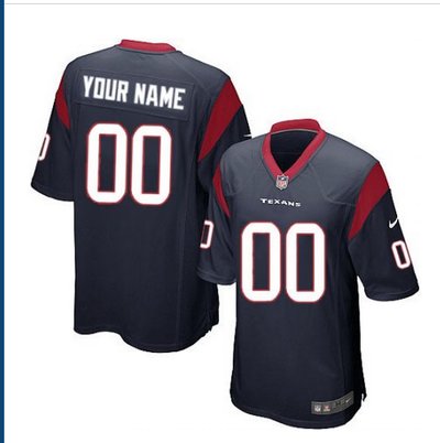 Youth Nike Houston Texans Customized Limited Navy Blue Team Color NFL Jersey