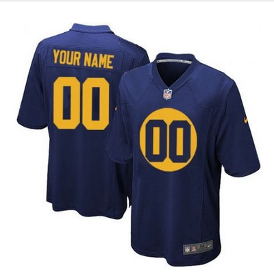 Youth Nike Green Bay Packers Customized Limited Navy Blue Alternate NFL Jersey