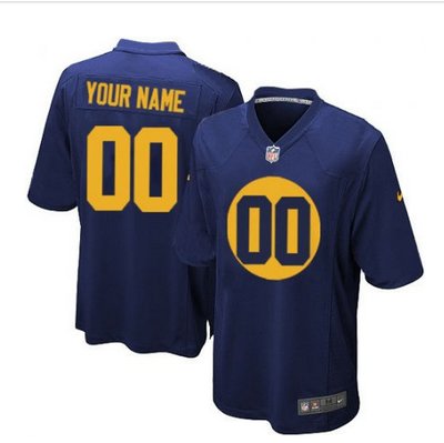 Youth Nike Green Bay Packers Customized Elite Navy Blue Alternate NFL Jersey