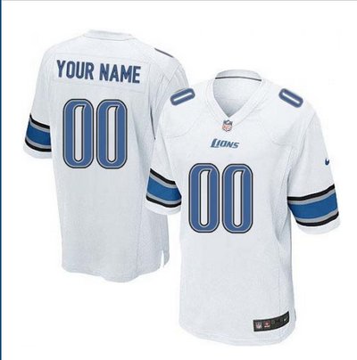 Youth Nike Detroit Lions Customized Limited White NFL Jersey