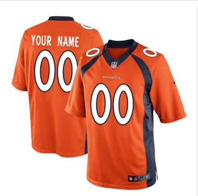 Youth Nike Denver Broncos Customized Elite Orange Team Color NFL Jersey