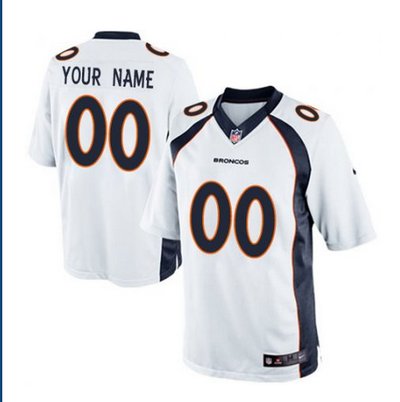 Youth Nike Denver Broncos Customized Limited White NFL Jersey