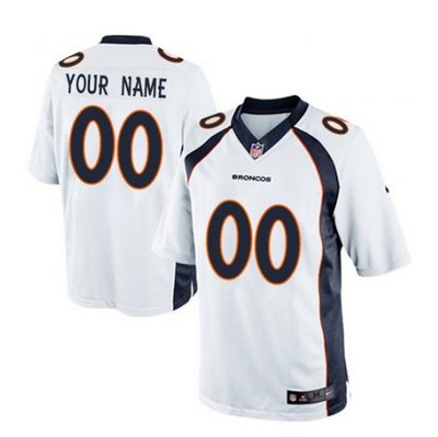 Youth Nike Denver Broncos Customized Elite White NFL Jersey
