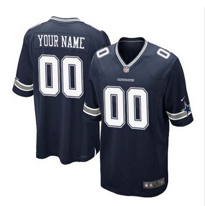 Youth Nike Dallas Cowboys Customized Elite Navy Blue Team Color NFL Jersey