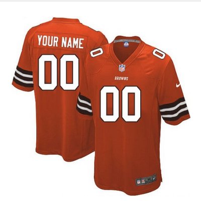 Youth Nike Cleveland Browns Customized Elite Orange Alternate NFL Jersey