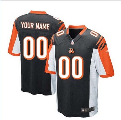 Youth Nike Cincinnati Bengals Customized Limited Black Team Color NFL Jersey