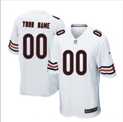 Youth Nike Chicago Bears Customized Elite White NFL Jersey